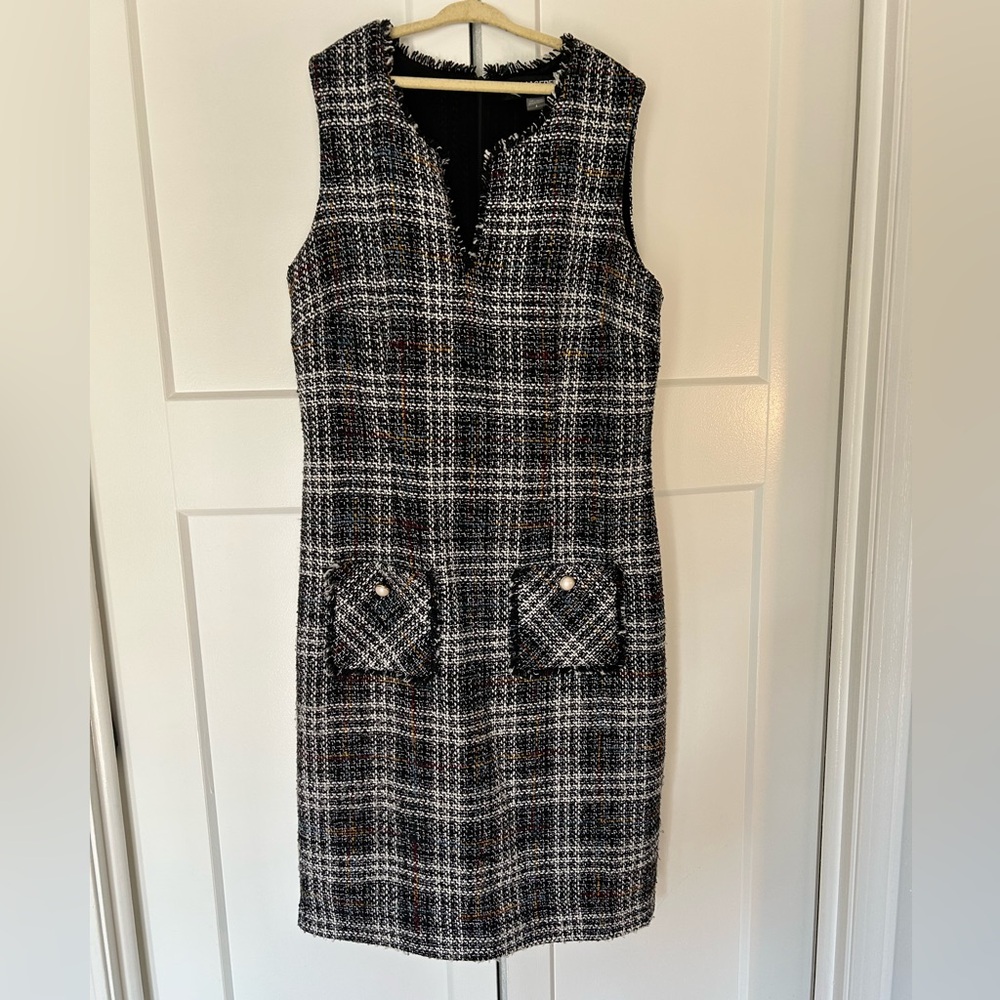 Karl Lagerfeld Black and White Tweed dress